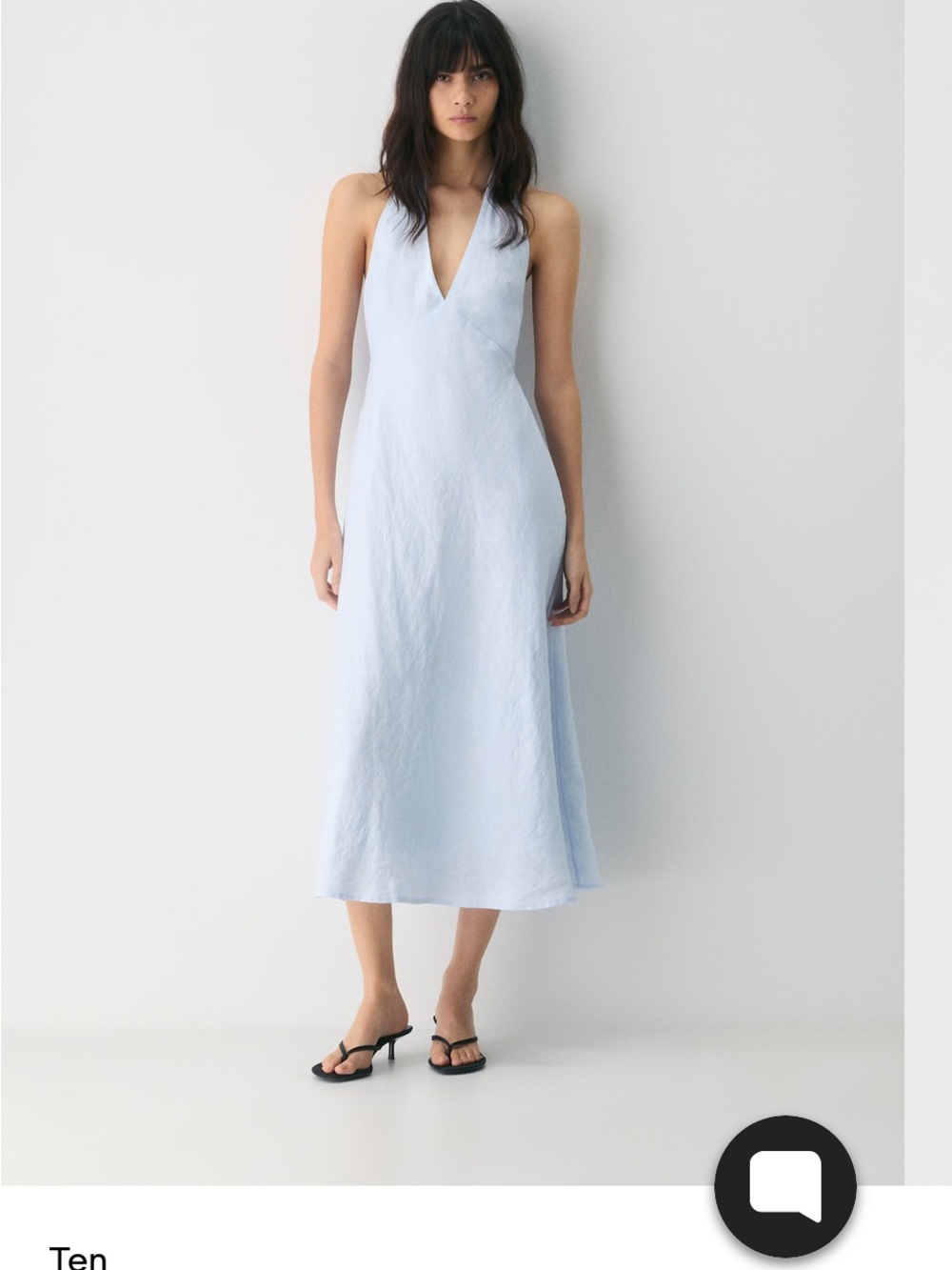 Aritzia Ten Nightscape Linen Halter Dress $158 (completely sold out!)